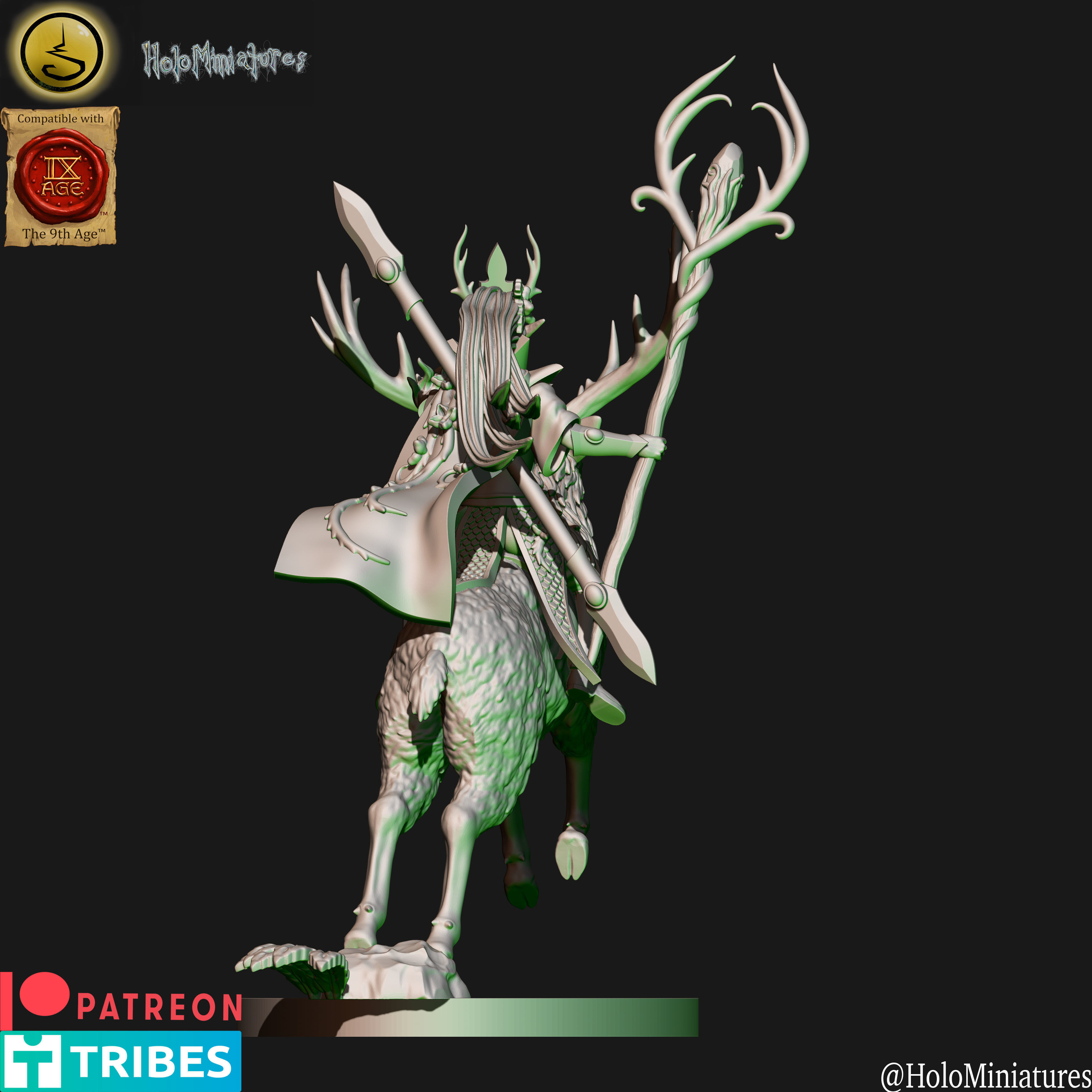 Dark elves Crossbowmen unit 3D print model_3