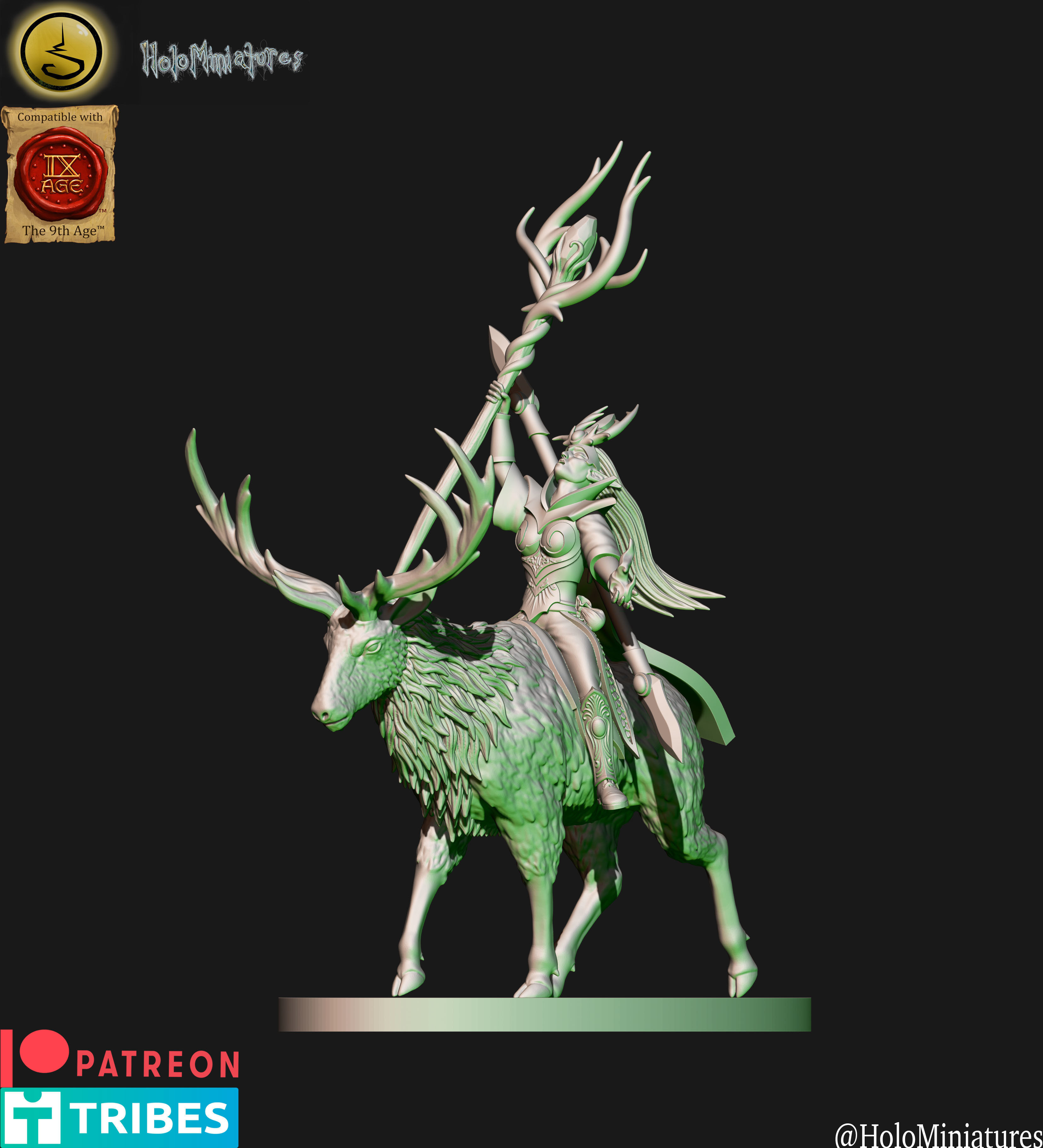 Dark elves Crossbowmen unit 3D print model_2