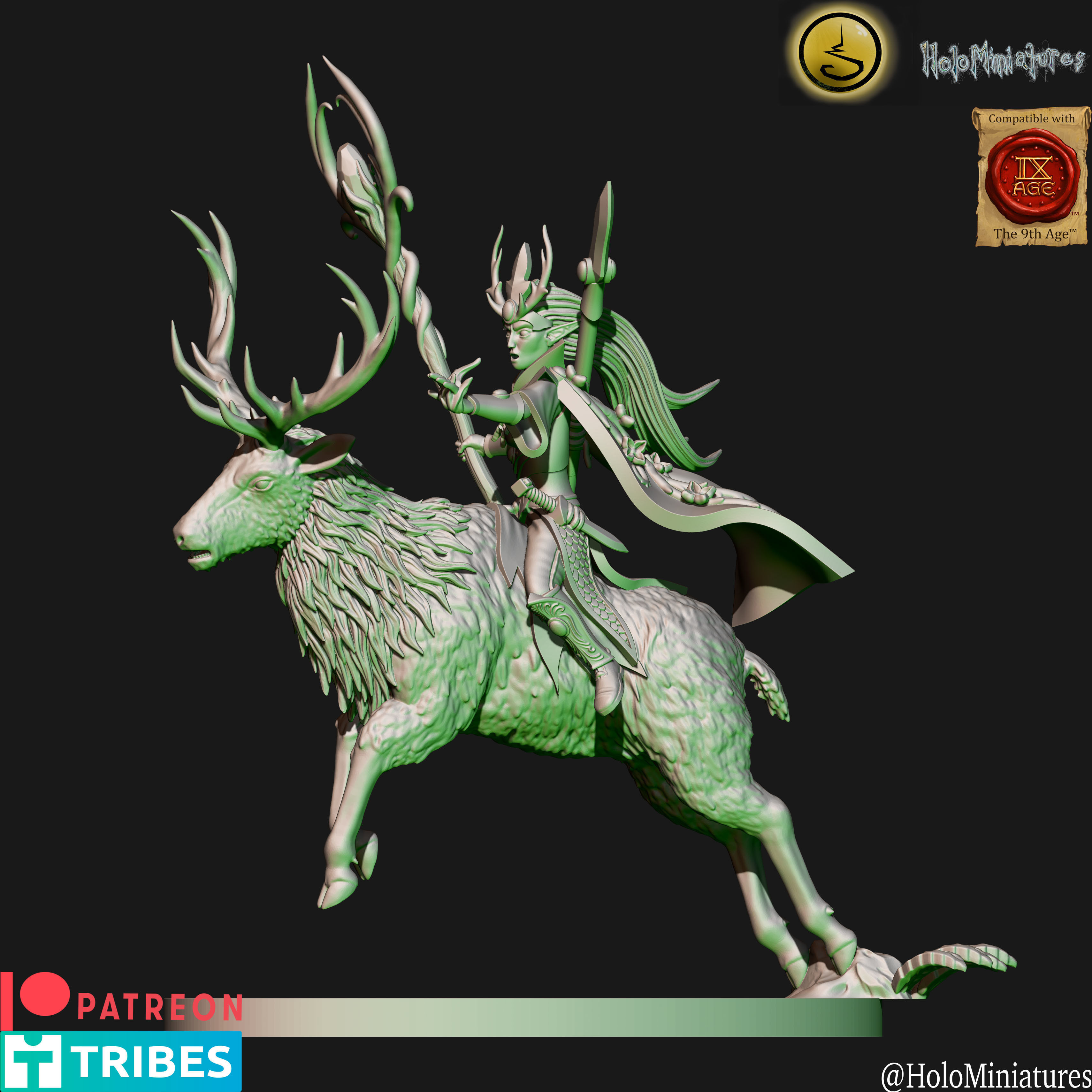 Dark elves Crossbowmen unit 3D print model_5