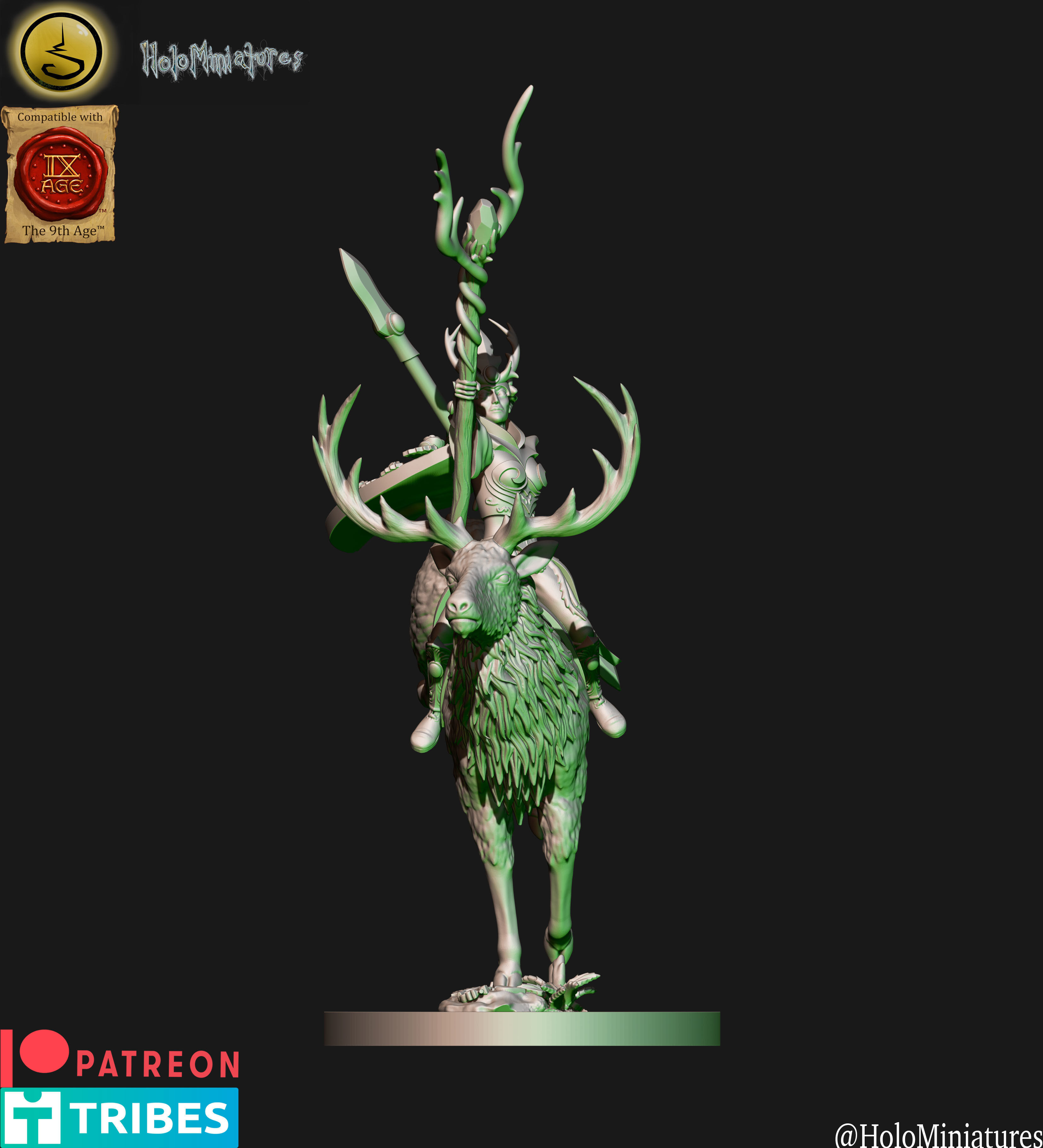 Dark elves Crossbowmen unit 3D print model_13