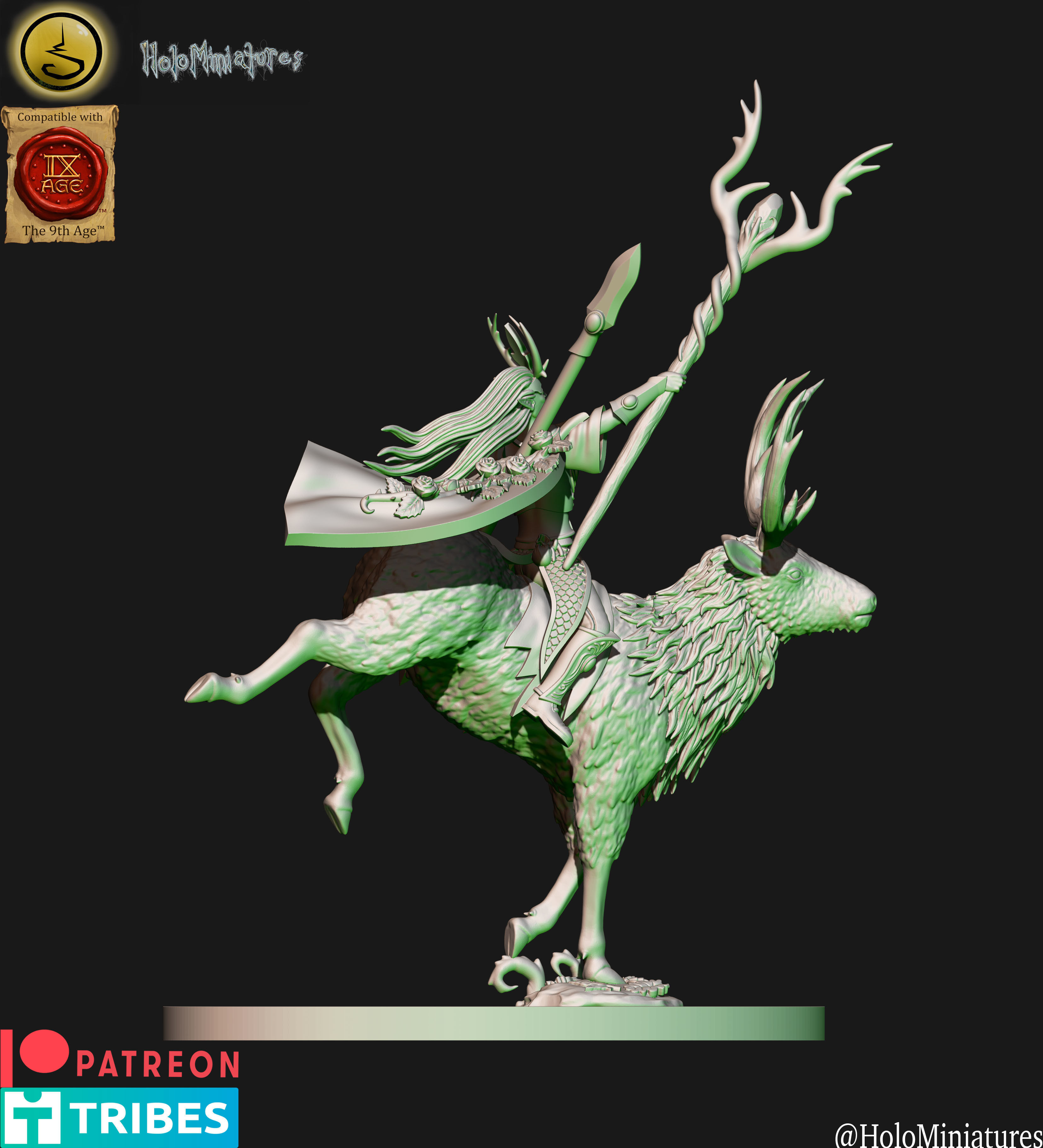 Dark elves Crossbowmen unit 3D print model_14