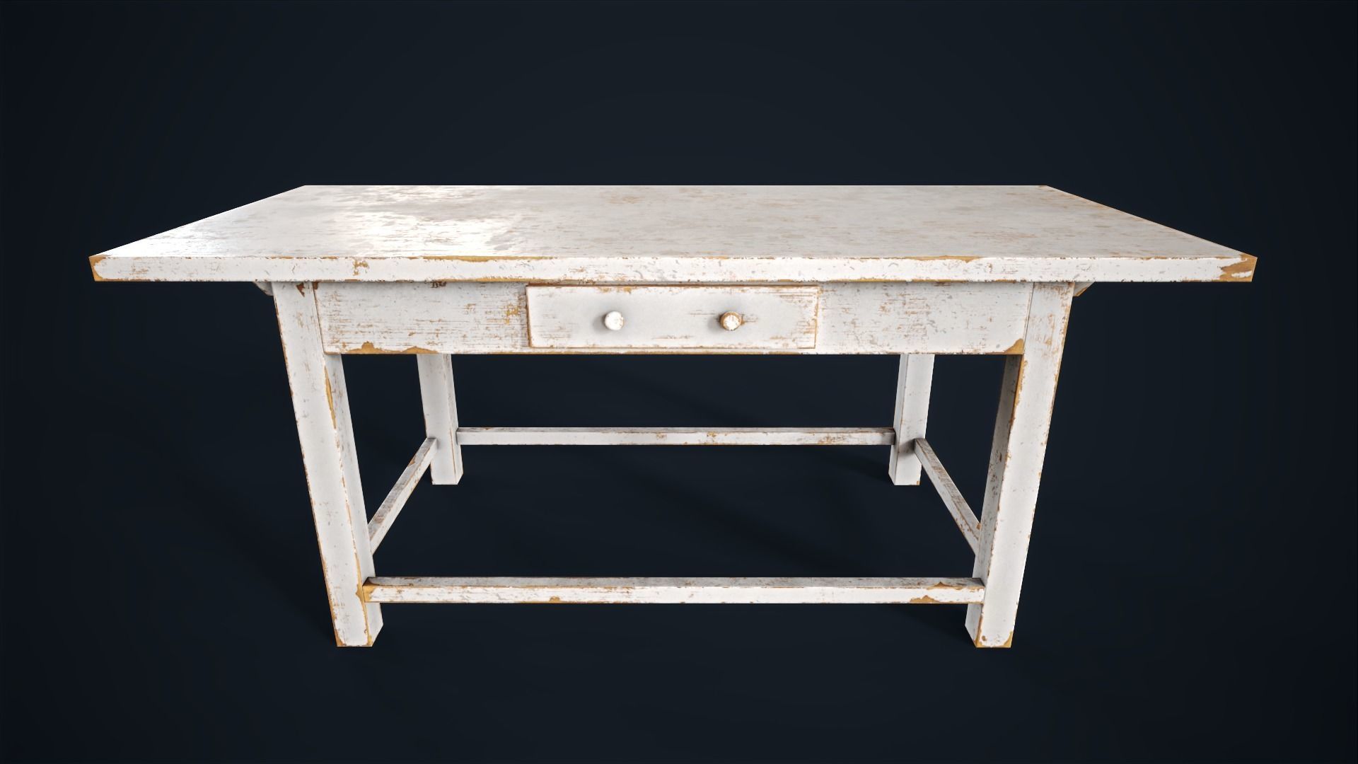 Industrial work desk Low-poly 3D model_4