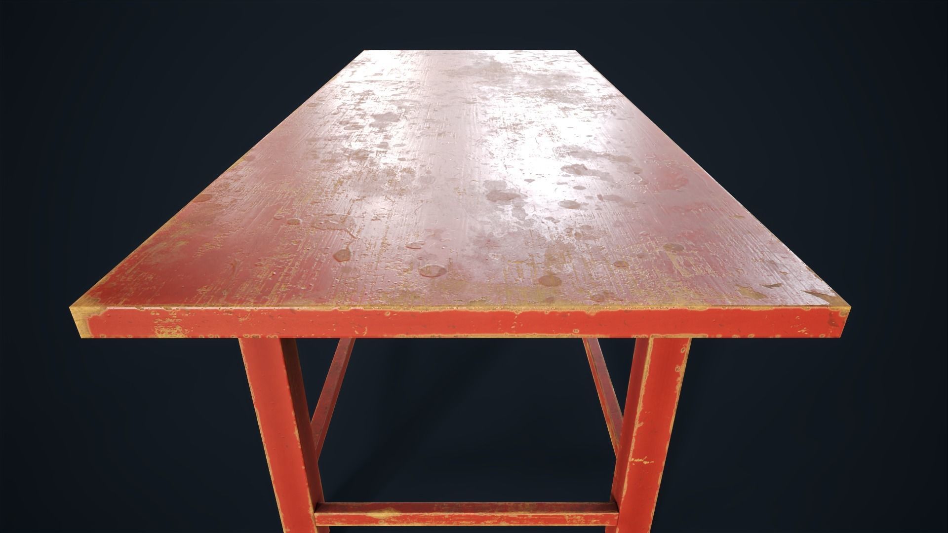 Industrial work desk Low-poly 3D model_17