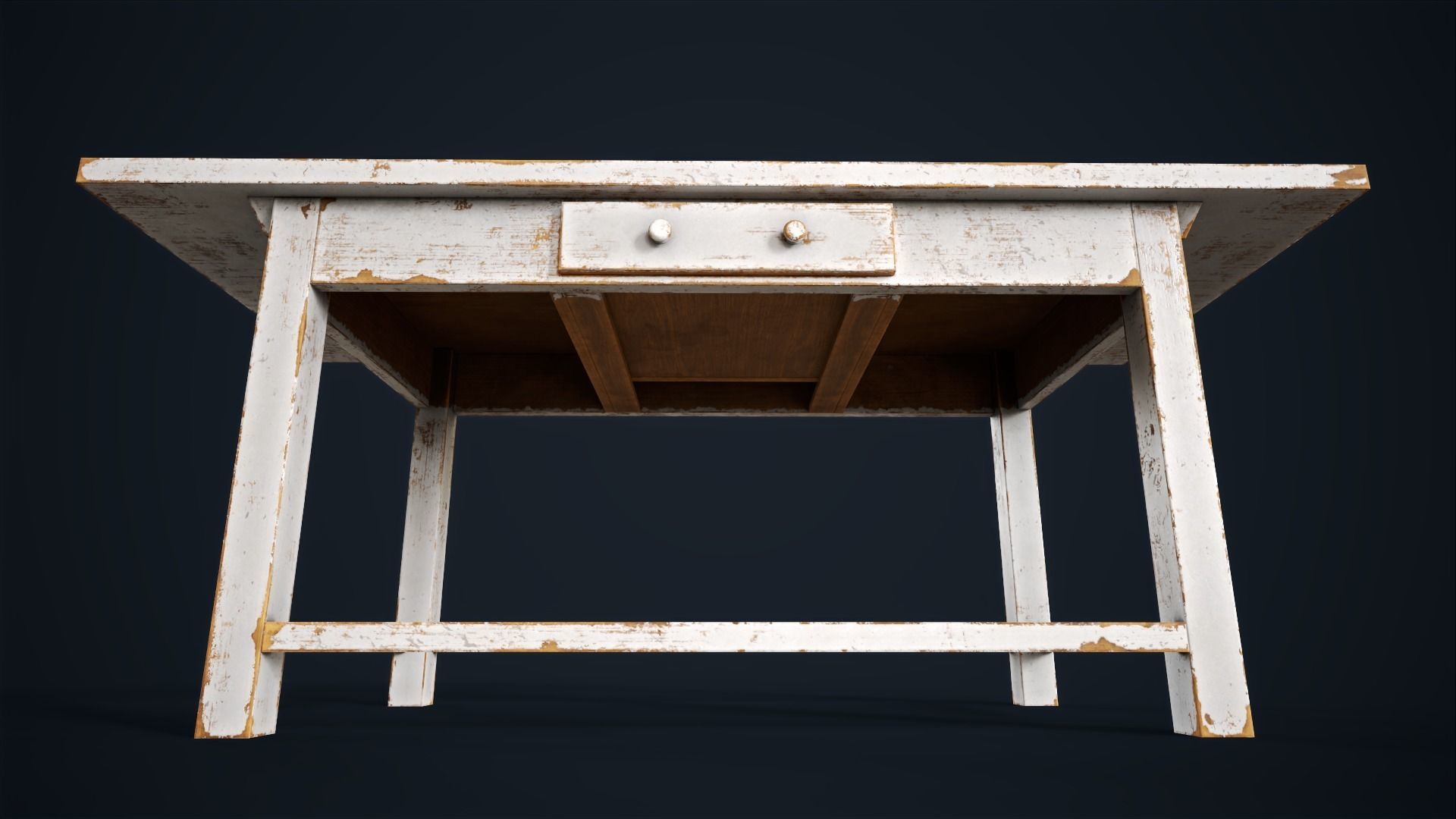 Industrial work desk Low-poly 3D model_5