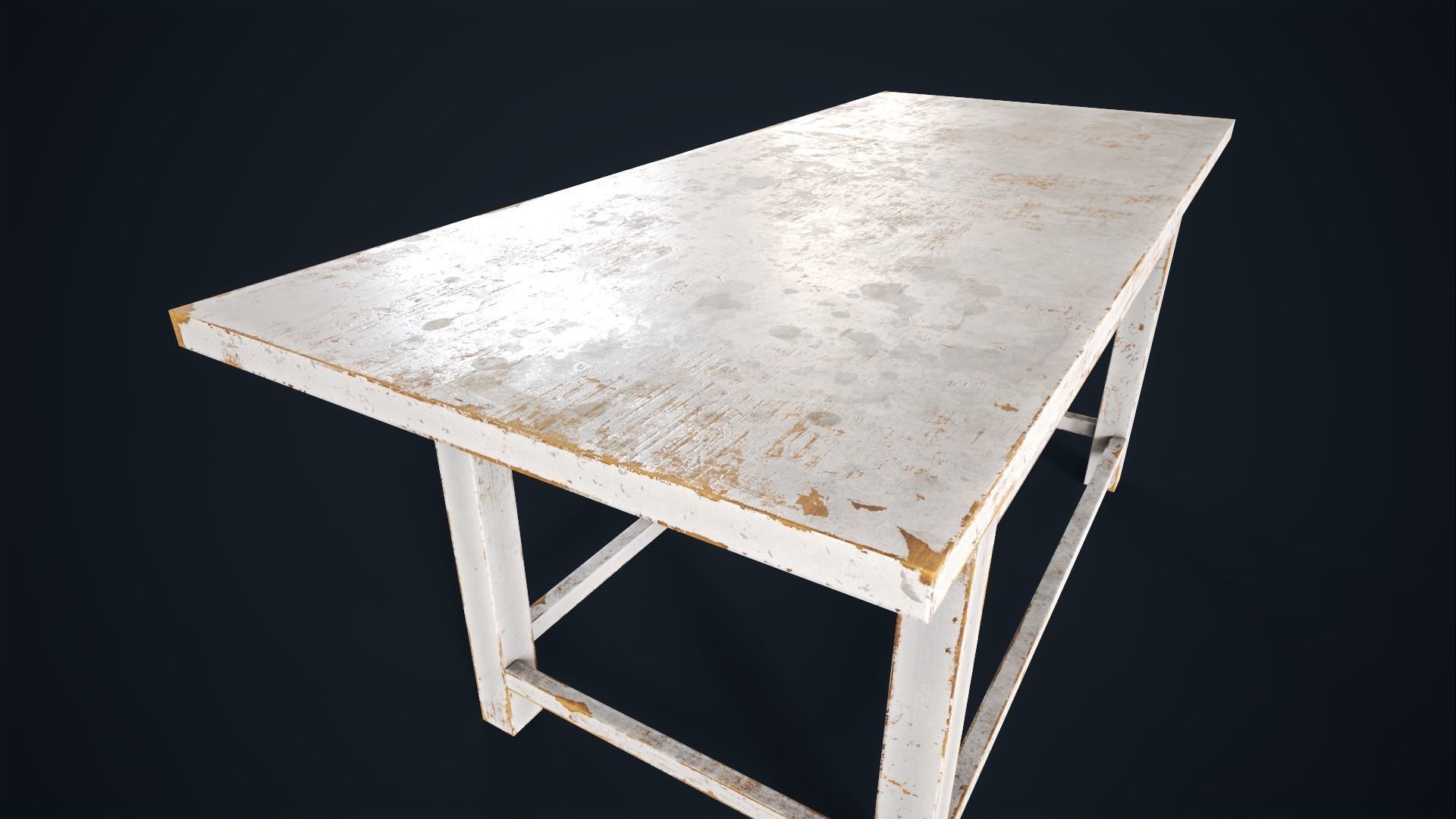 Industrial work desk Low-poly 3D model_14