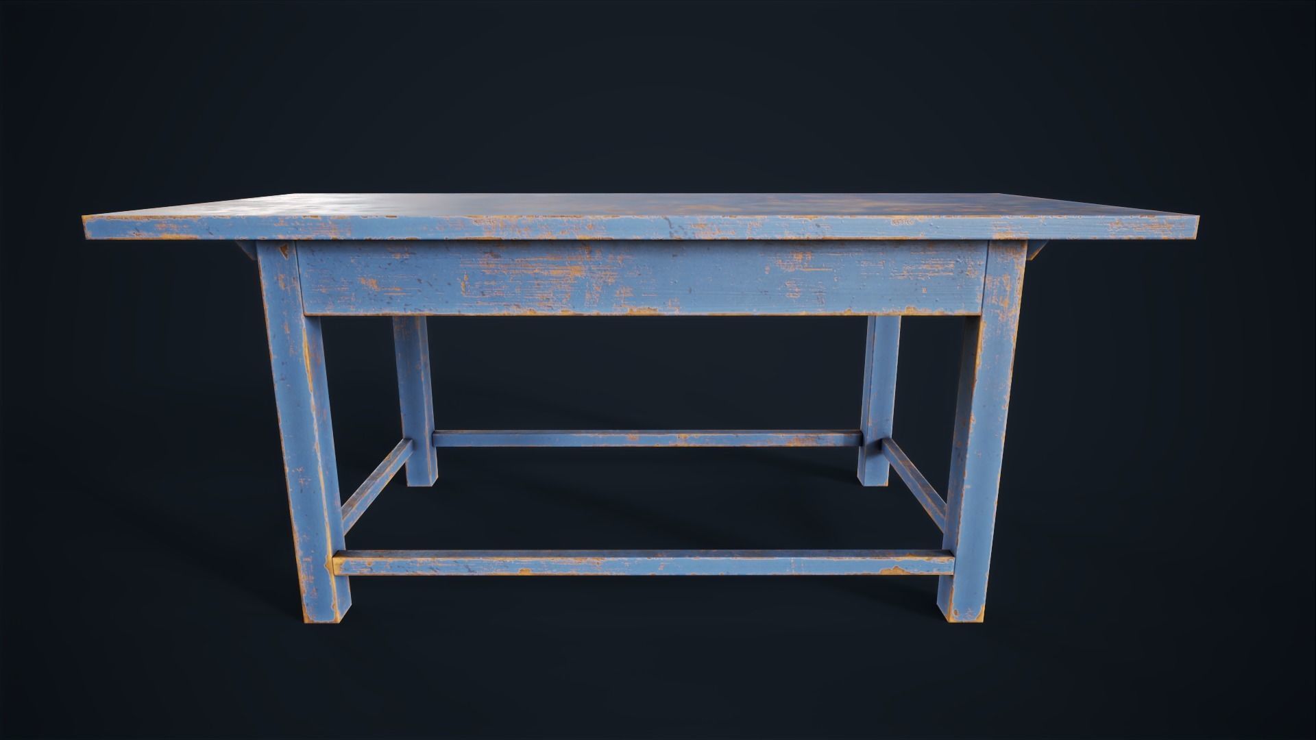 Industrial work desk Low-poly 3D model_11