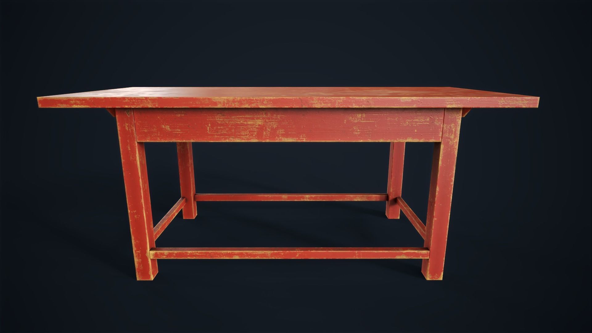 Industrial work desk Low-poly 3D model_13