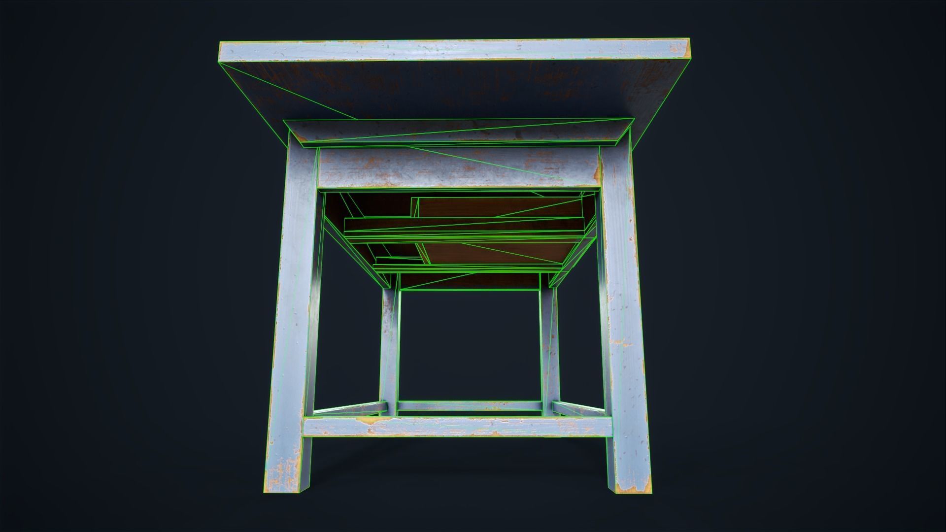 Industrial work desk Low-poly 3D model_18