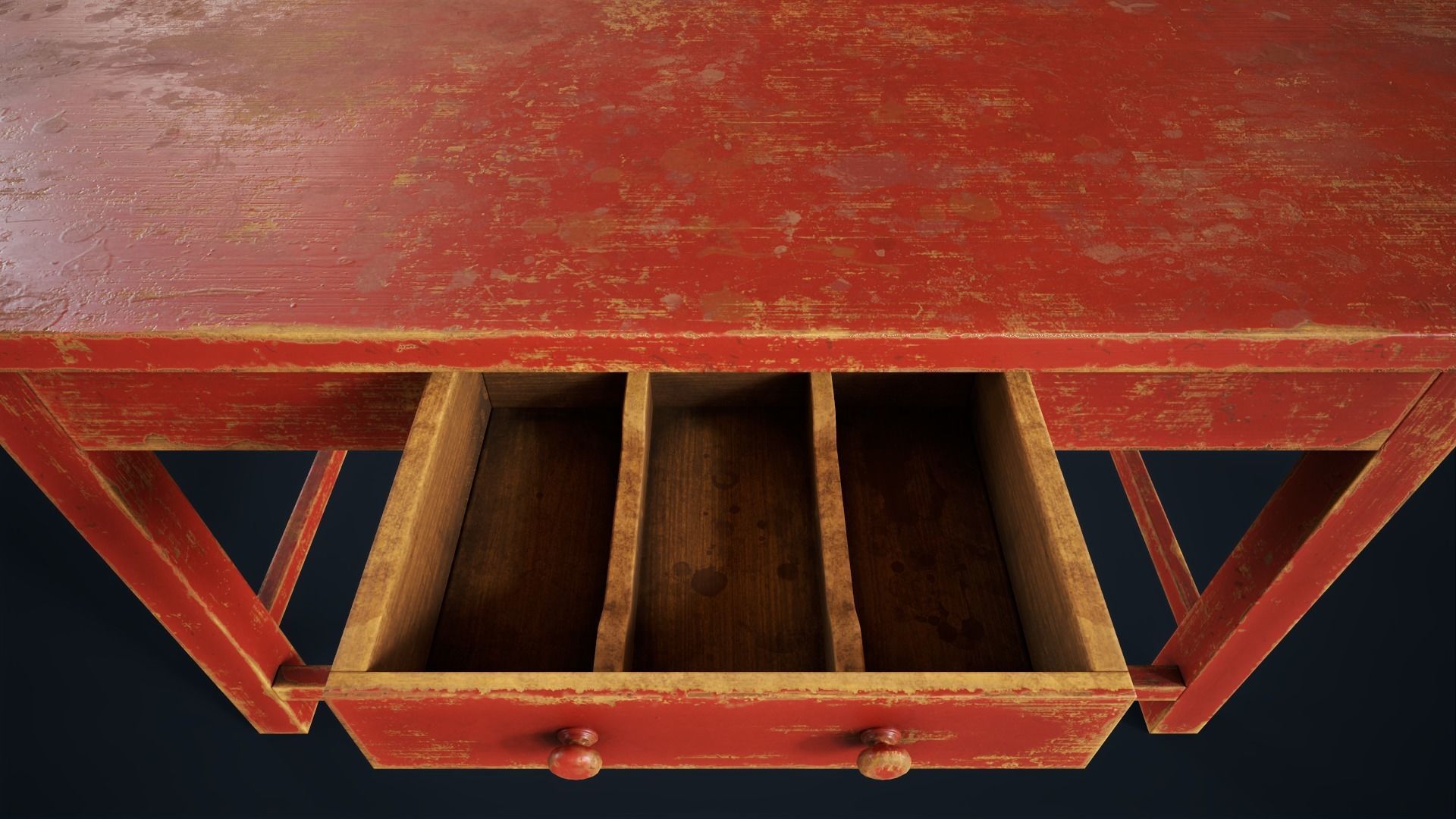 Industrial work desk Low-poly 3D model_9