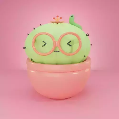 Pinky Cactus Free 3D model