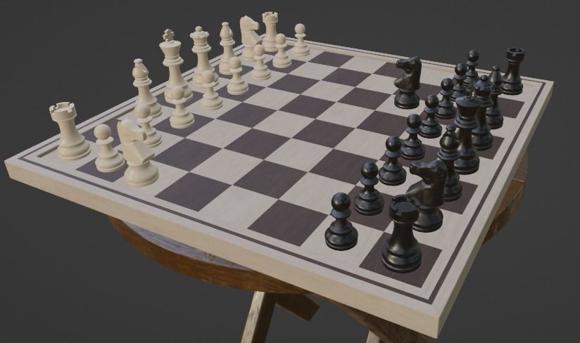 chess game  3D model_4