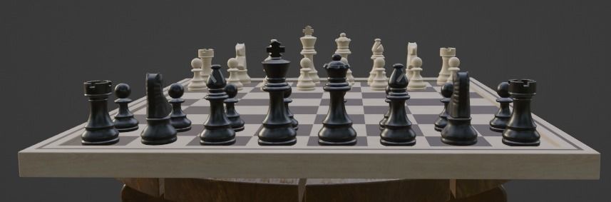 chess game  3D model_3