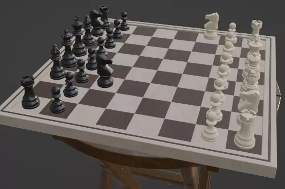 chess game  3D model_0