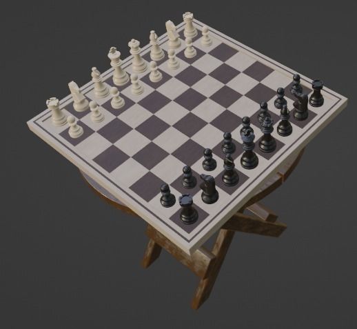 chess game  3D model_1