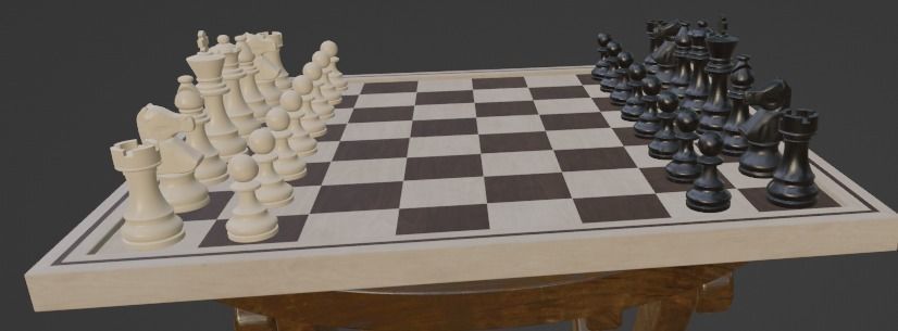 chess game  3D model_2