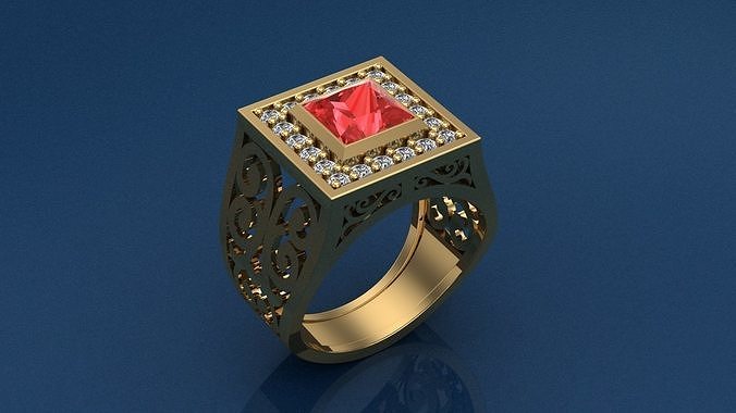 stone ring 3D print model