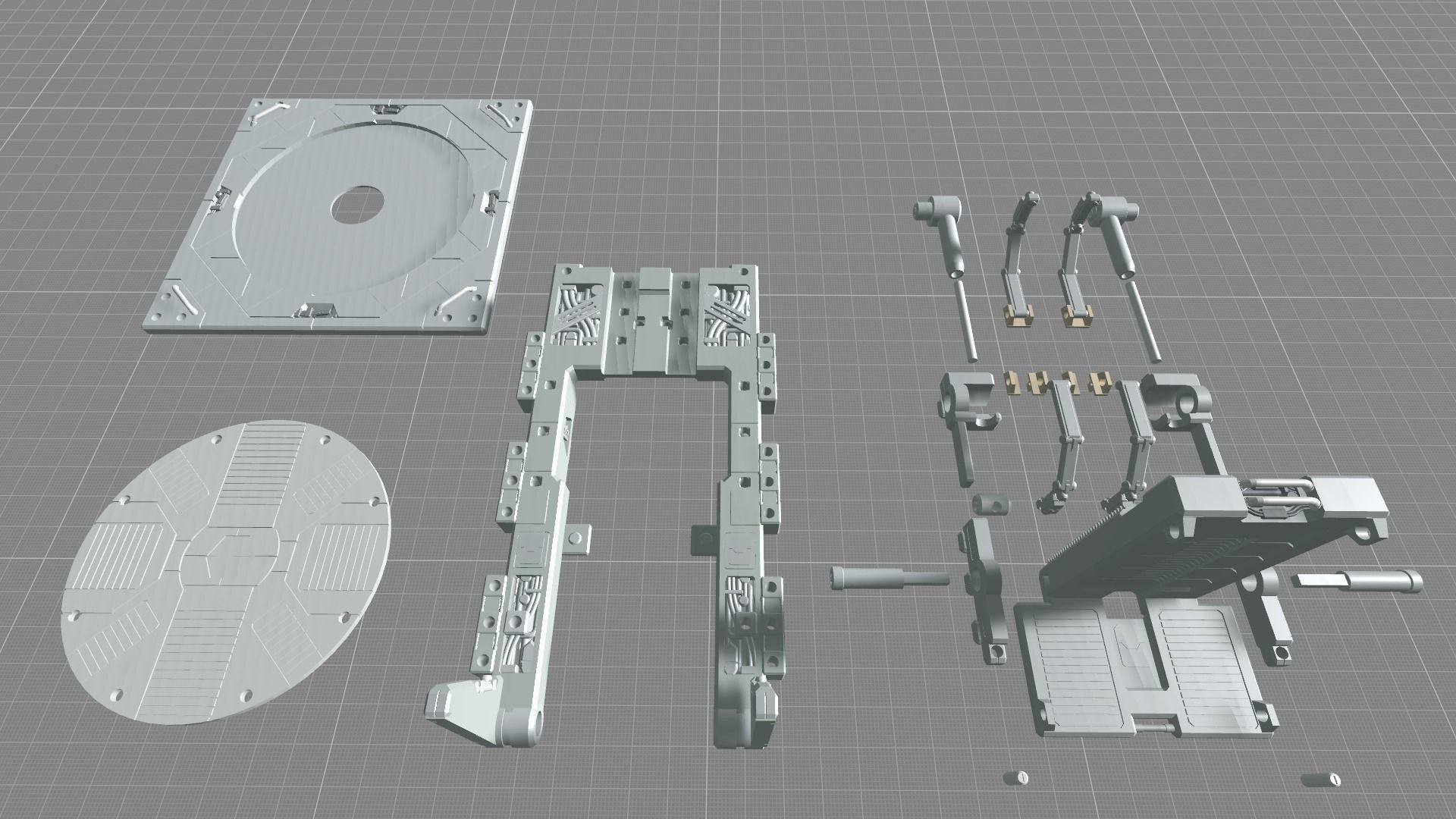 MHB08FMC-Full Mechanic Detail Mech Hangar Customizable Display 3D print model_3
