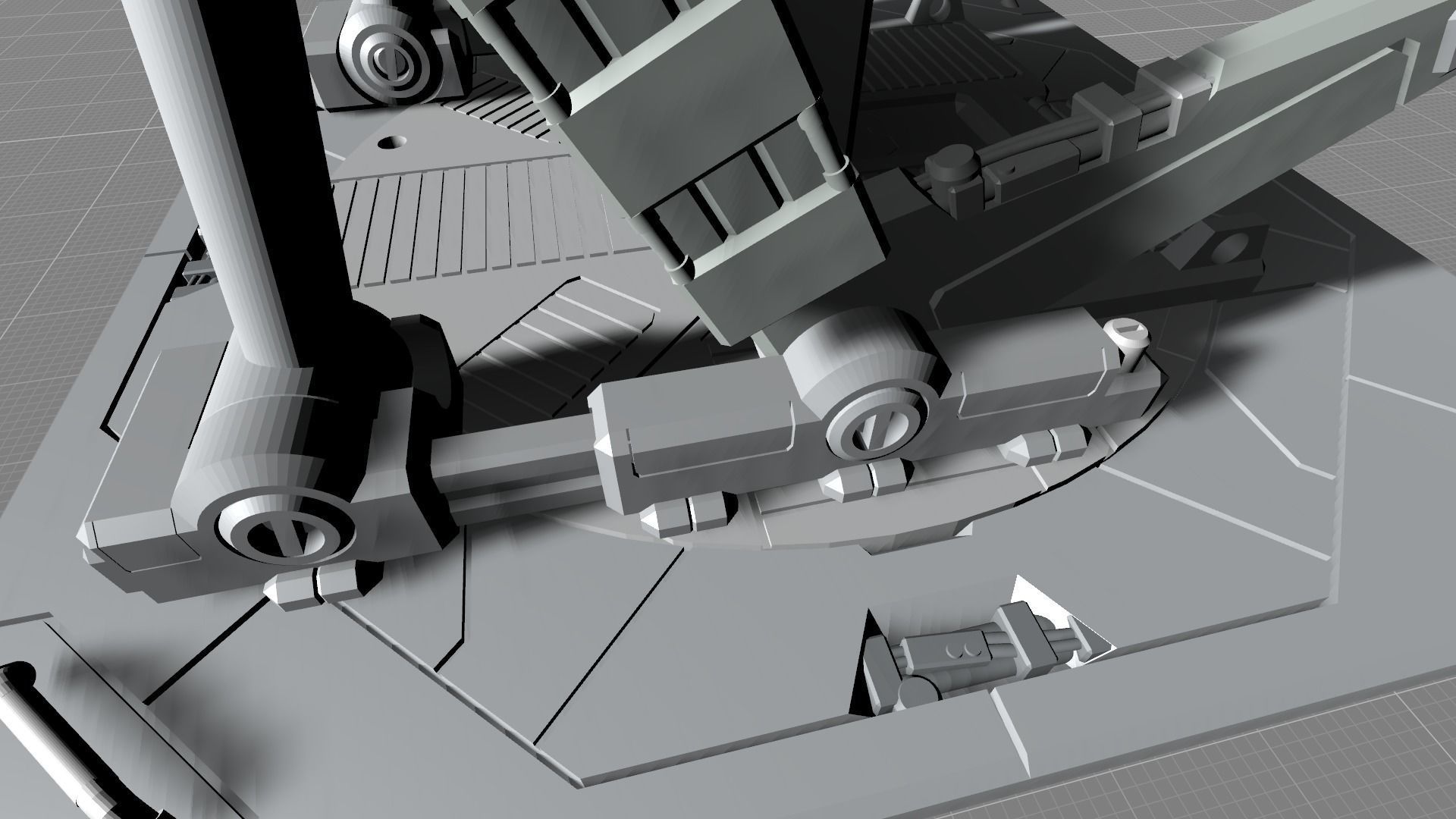 MHB08FMC-Full Mechanic Detail Mech Hangar Customizable Display 3D print model_14