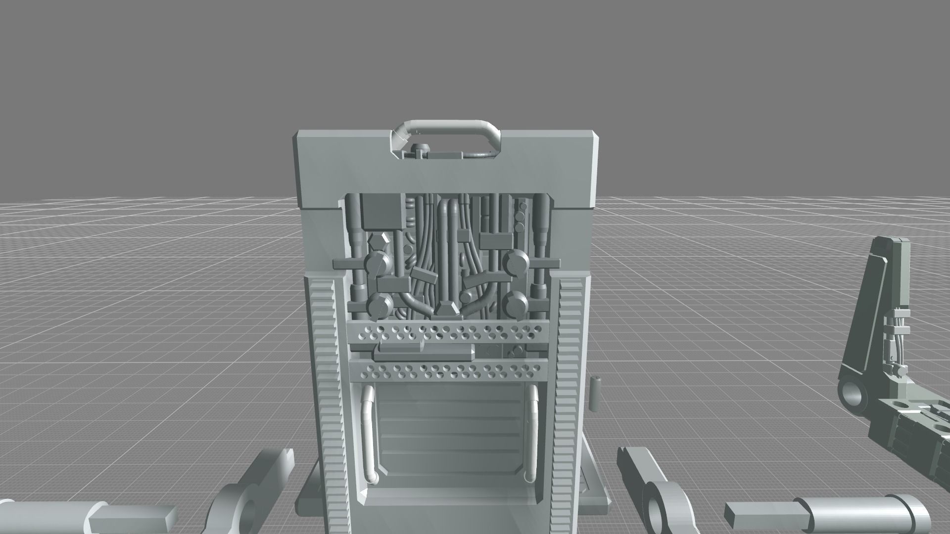 MHB08FMC-Full Mechanic Detail Mech Hangar Customizable Display 3D print model_6