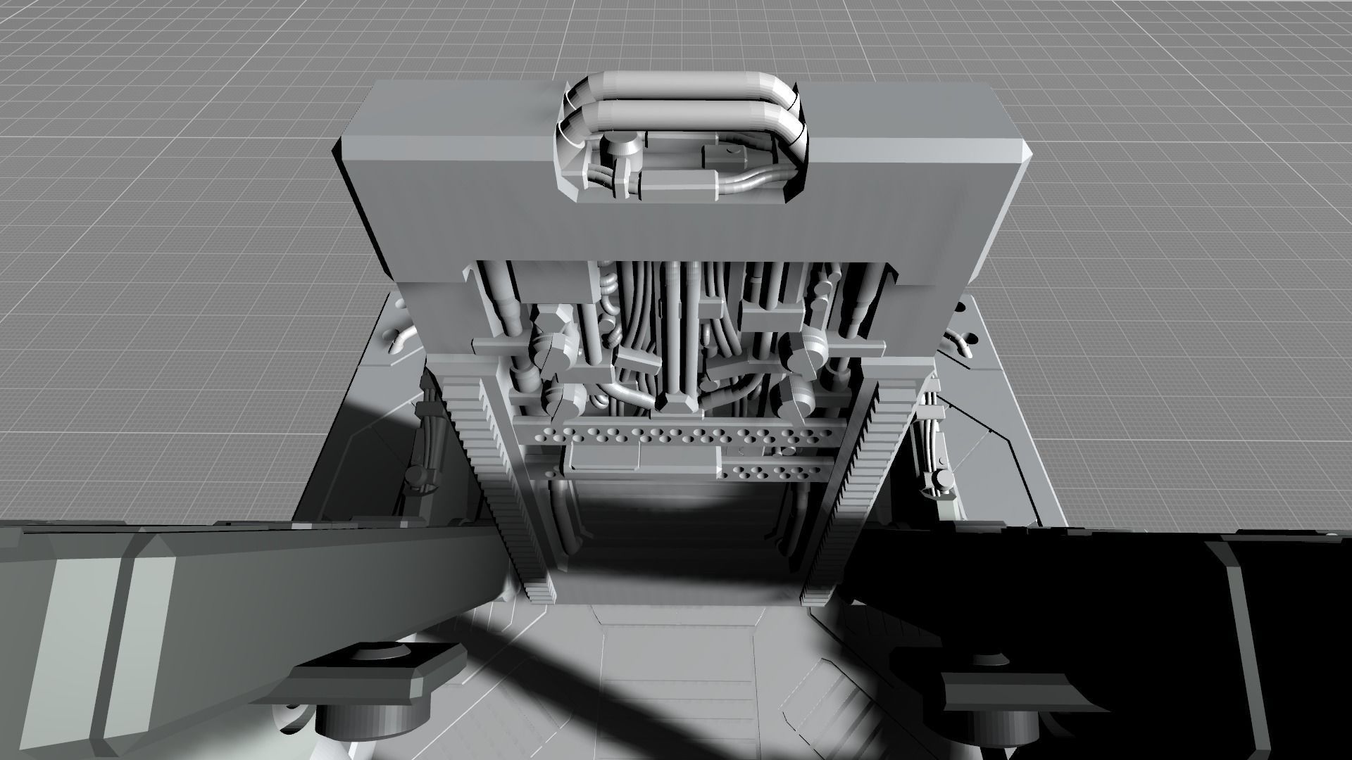 MHB08FMC-Full Mechanic Detail Mech Hangar Customizable Display 3D print model_13