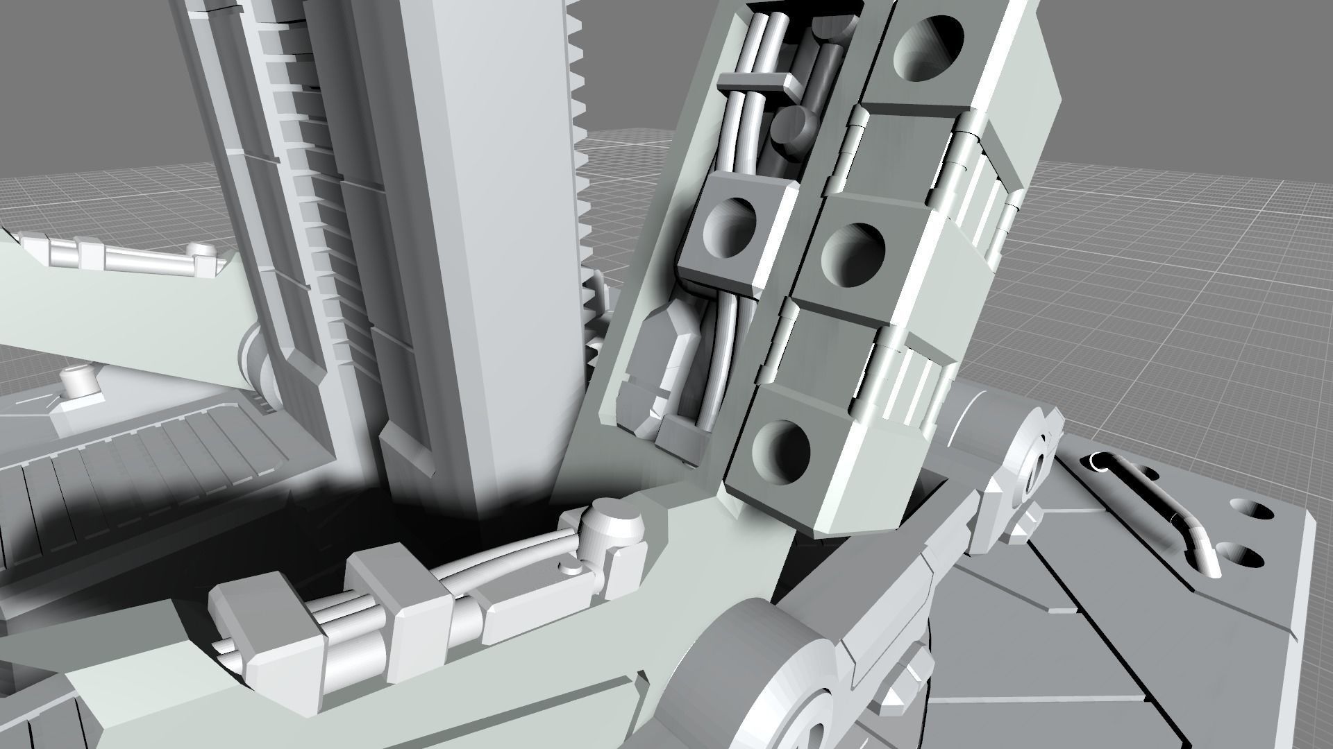 MHB08FMC-Full Mechanic Detail Mech Hangar Customizable Display 3D print model_11