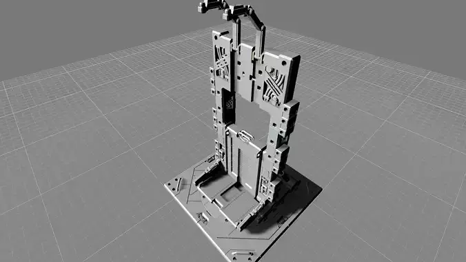 MHB08FMC-Full Mechanic Detail Mech Hangar Customizable Display 3D print model