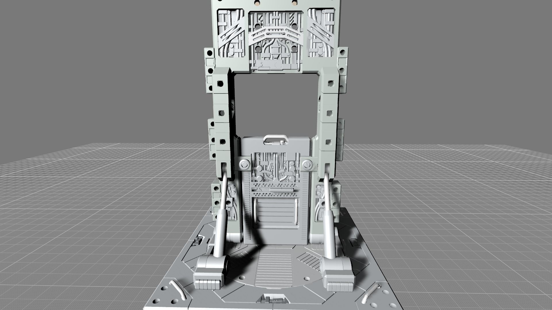 MHB08FMC-Full Mechanic Detail Mech Hangar Customizable Display 3D print model_1