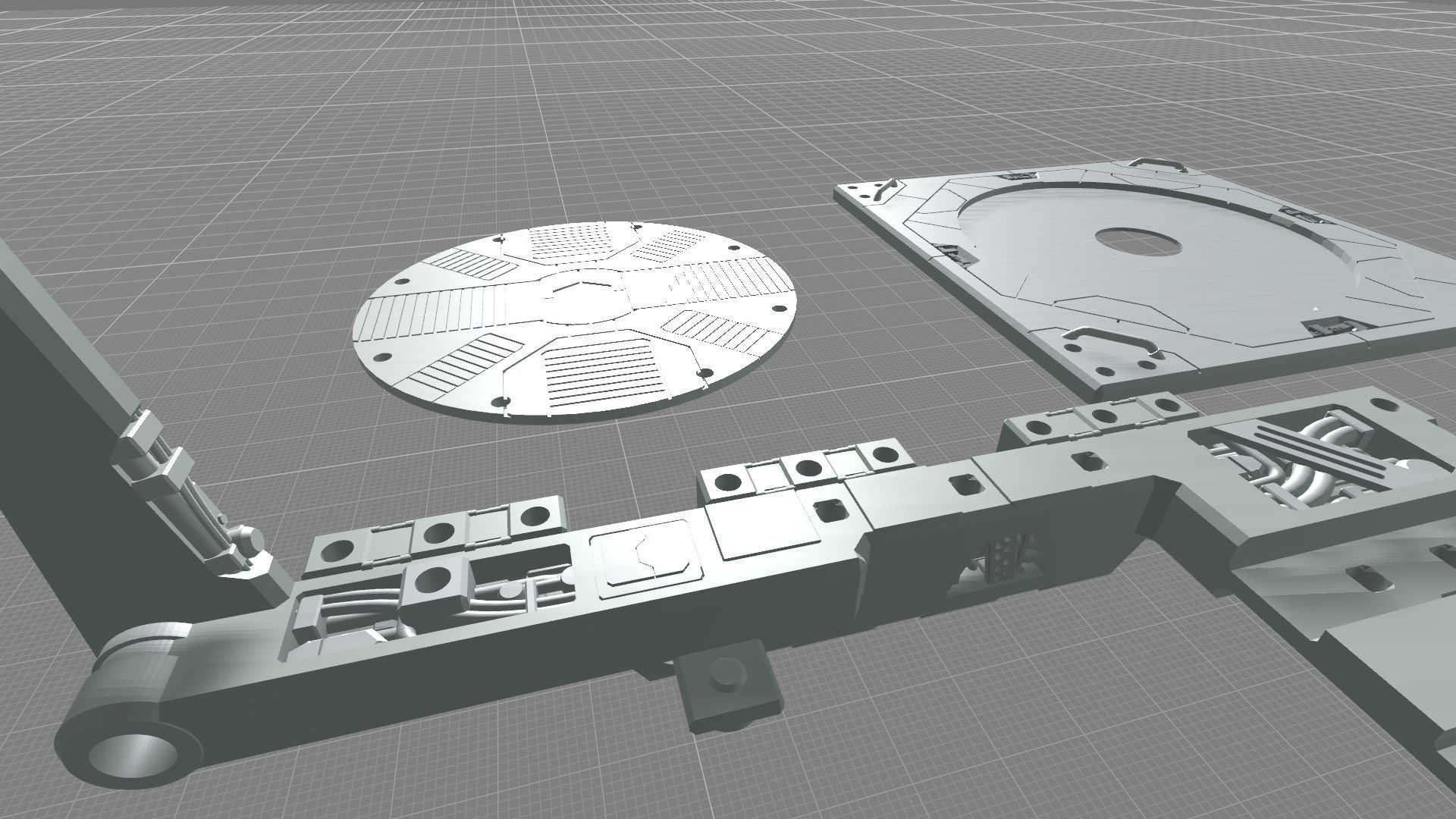 MHB08FMC-Full Mechanic Detail Mech Hangar Customizable Display 3D print model_7