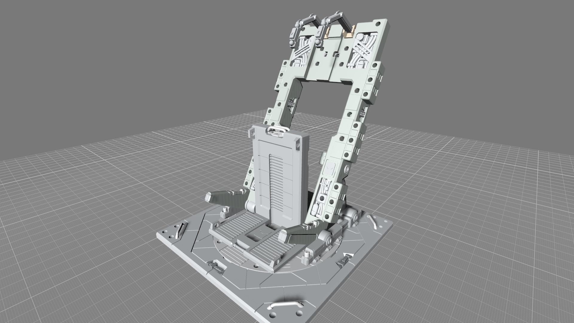 MHB08FMC-Full Mechanic Detail Mech Hangar Customizable Display 3D print model_2