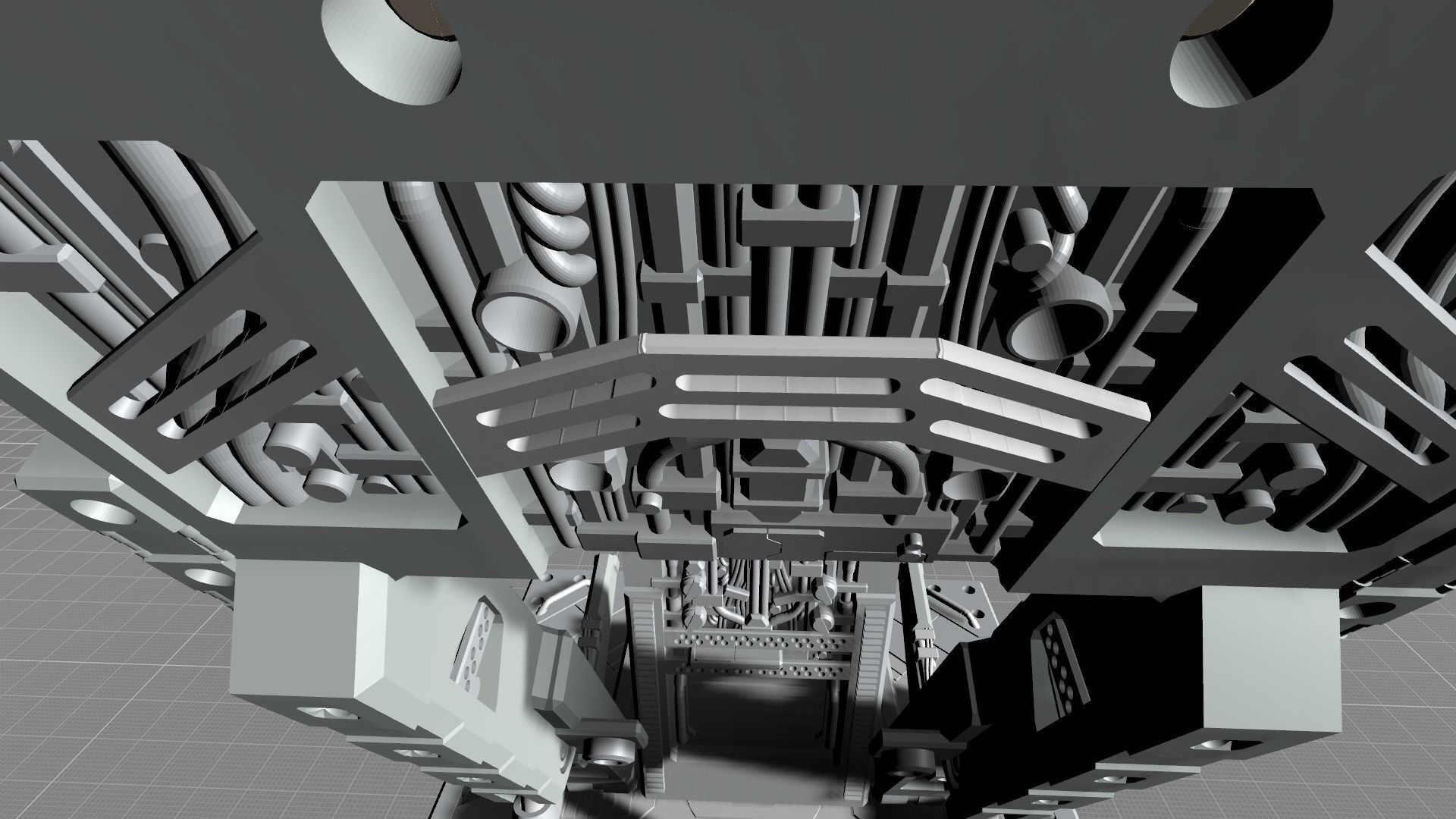 MHB08FMC-Full Mechanic Detail Mech Hangar Customizable Display 3D print model_12