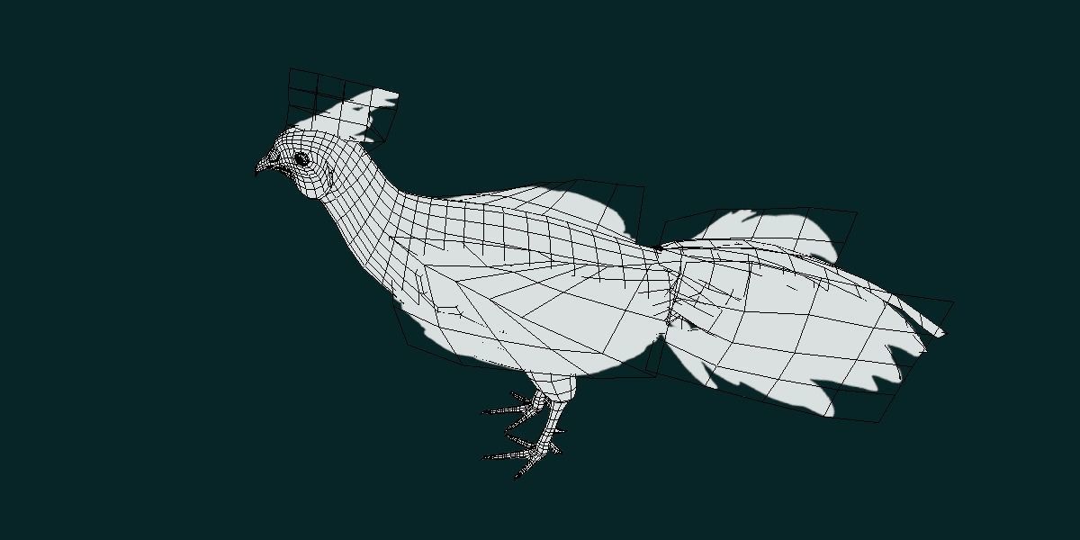 Nepal Kalij Pheasant Bird Low-poly 3D model_9