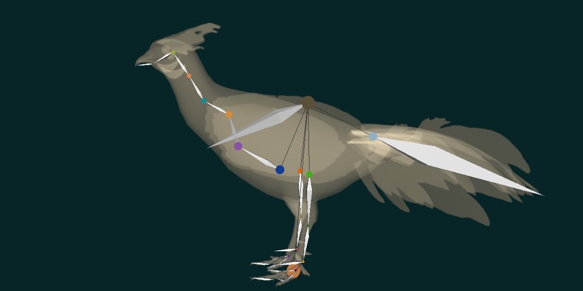 Nepal Kalij Pheasant Bird Low-poly 3D model_6