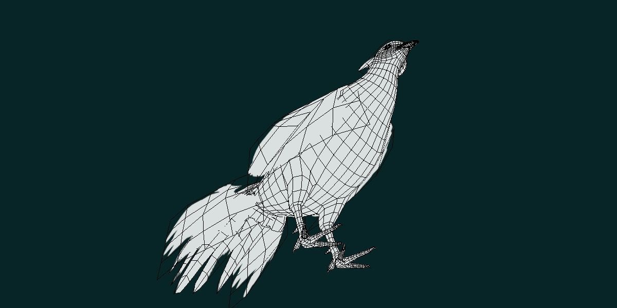 Nepal Kalij Pheasant Bird Low-poly 3D model_8