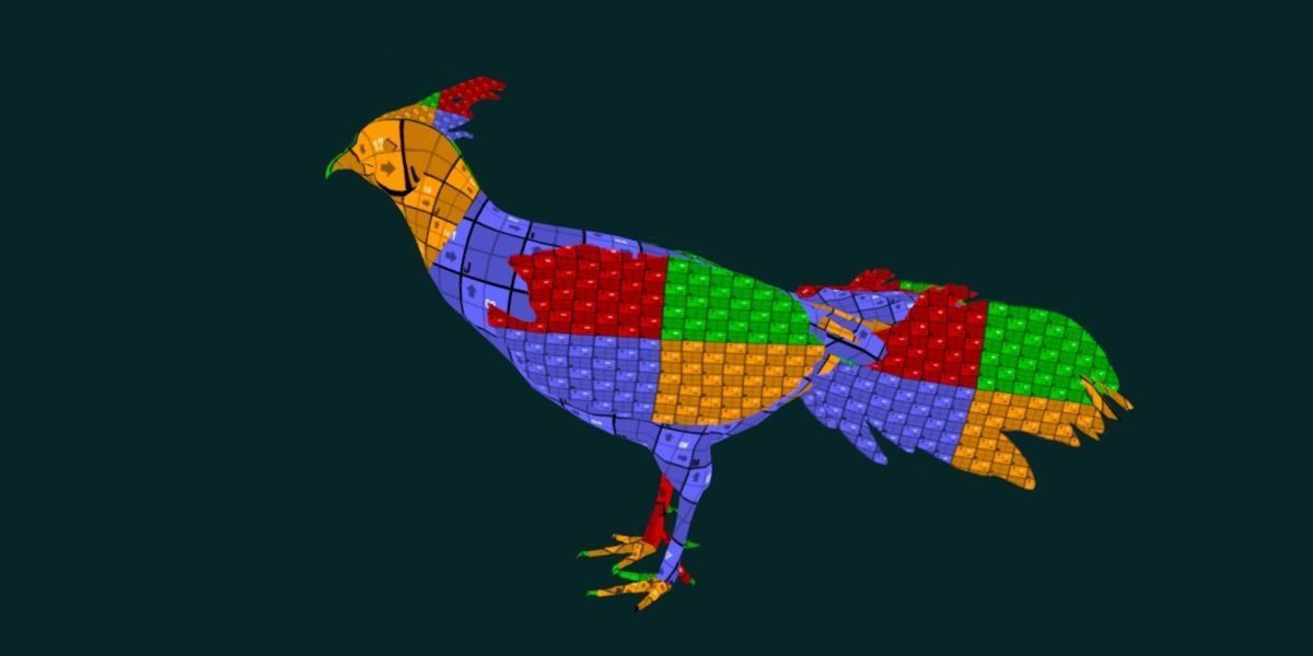 Nepal Kalij Pheasant Bird Low-poly 3D model_12