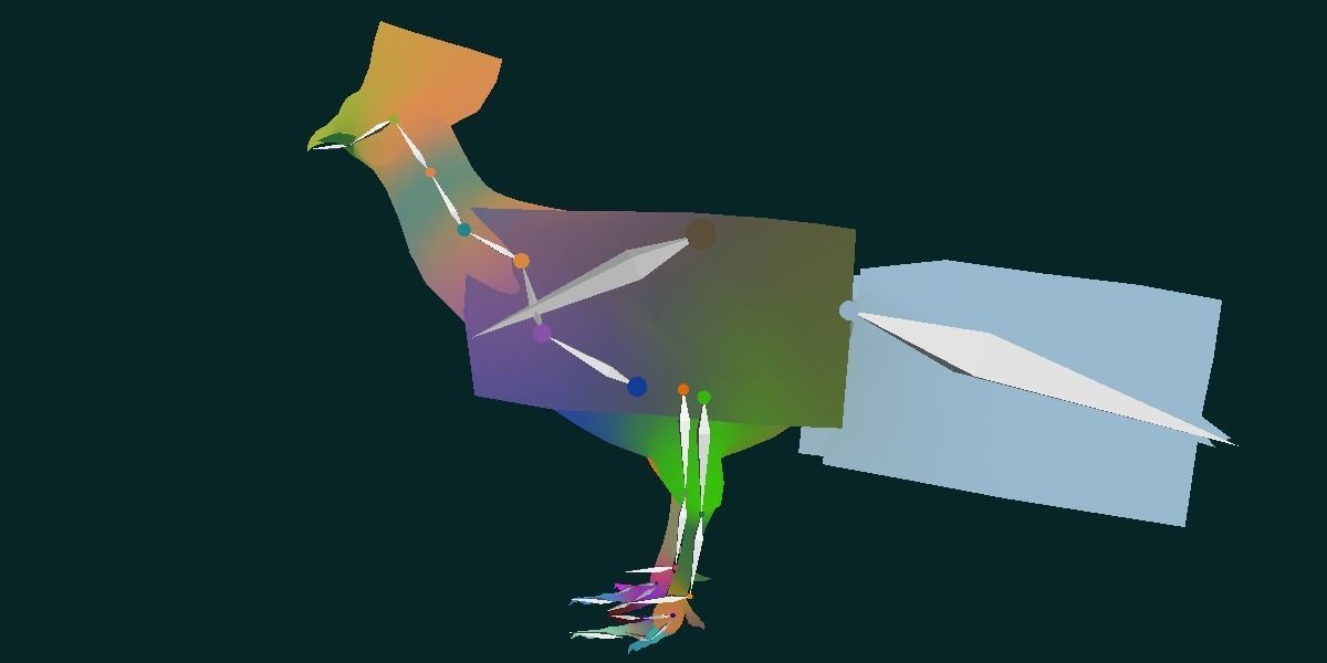 Nepal Kalij Pheasant Bird Low-poly 3D model_17