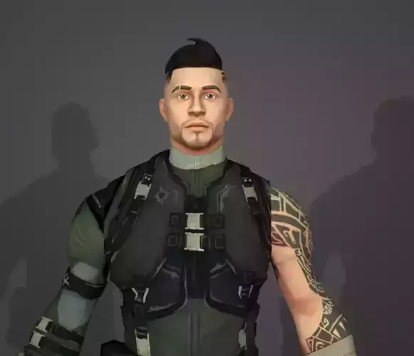 squad leader 3D model