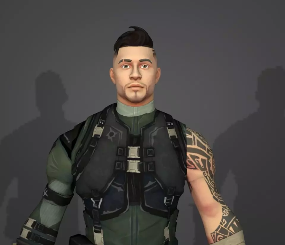 squad leader 3D model_0