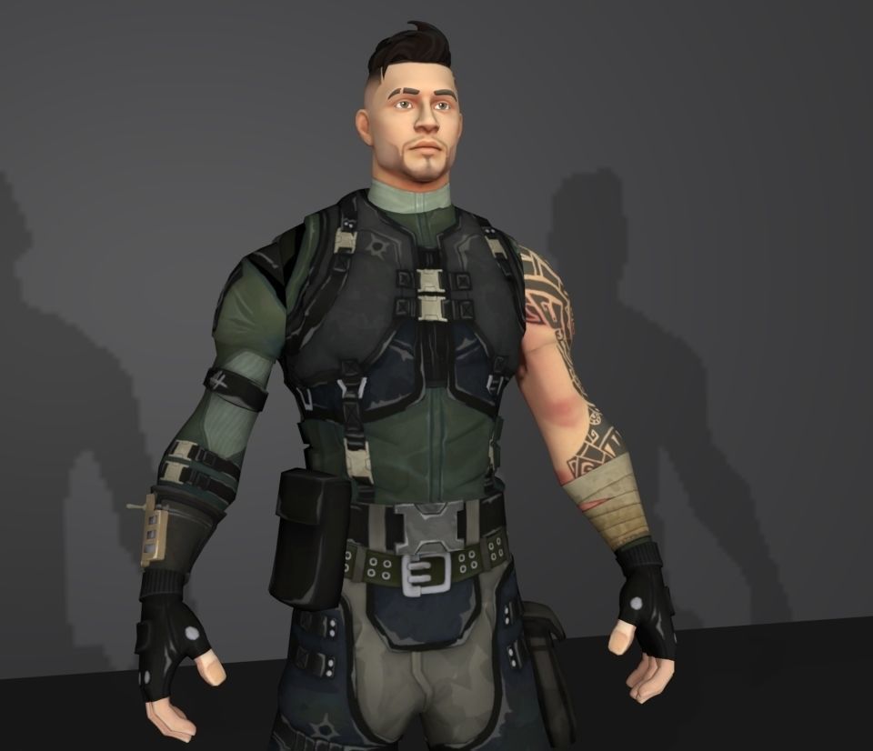 squad leader 3D model_2