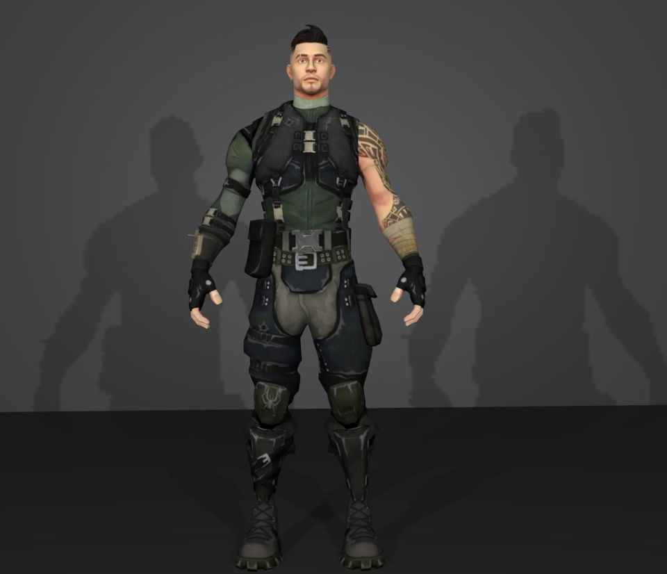 squad leader 3D model_1
