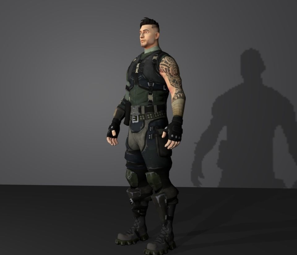 squad leader 3D model_3