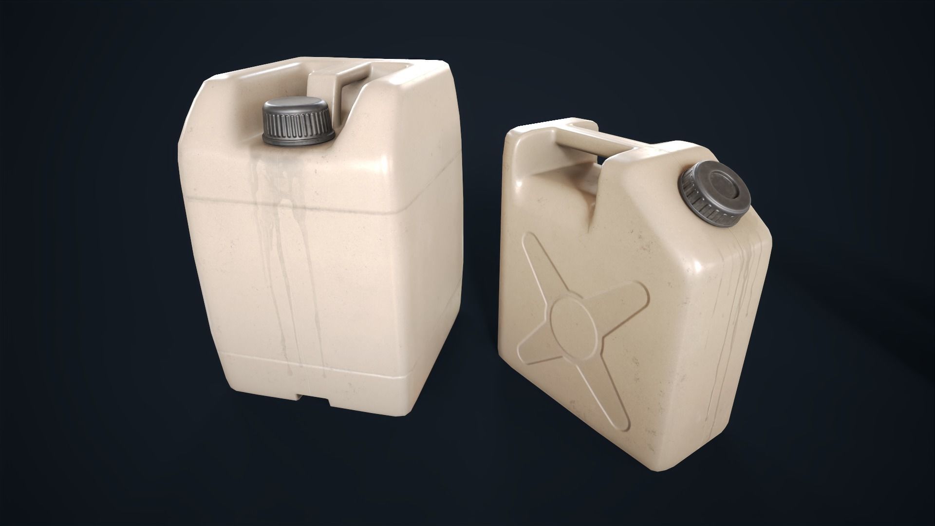  Plastic canisters Low-poly 3D model_8