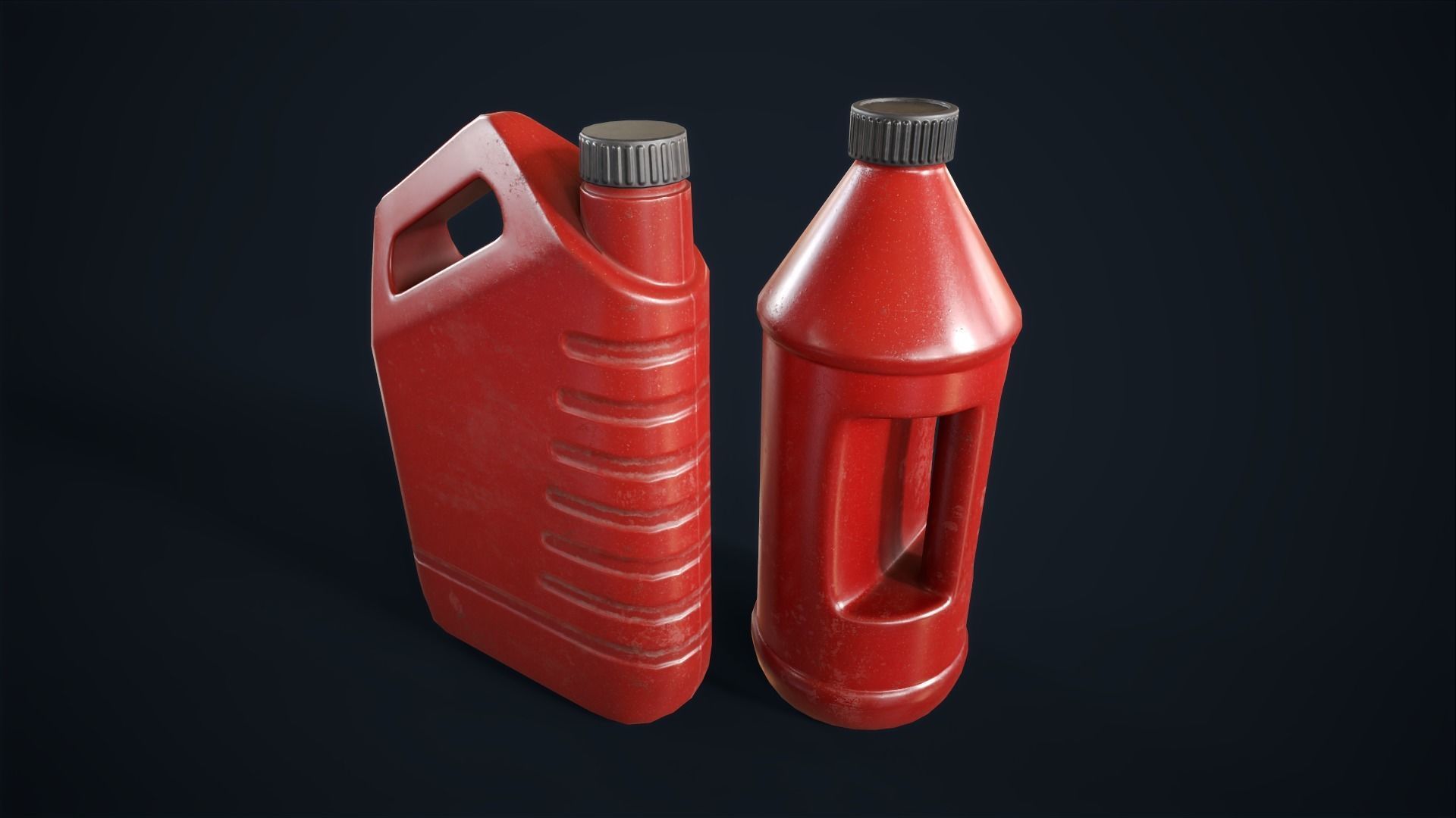  Plastic canisters Low-poly 3D model_11