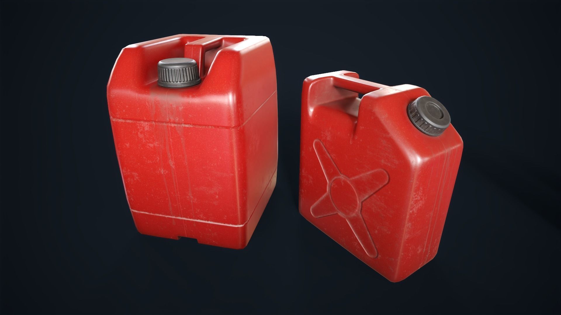  Plastic canisters Low-poly 3D model_7