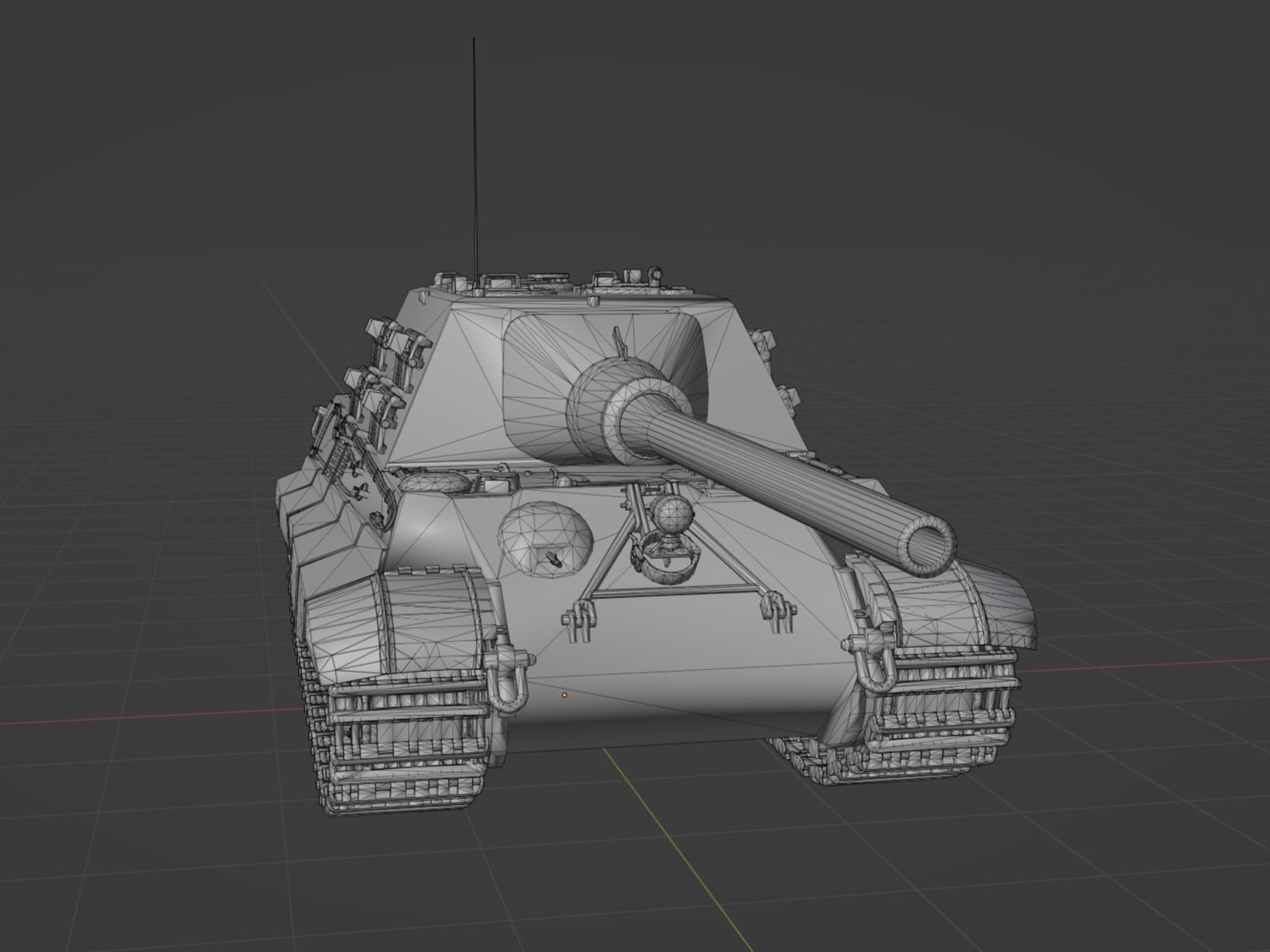 Jagdtiger Low-poly 3D model_7