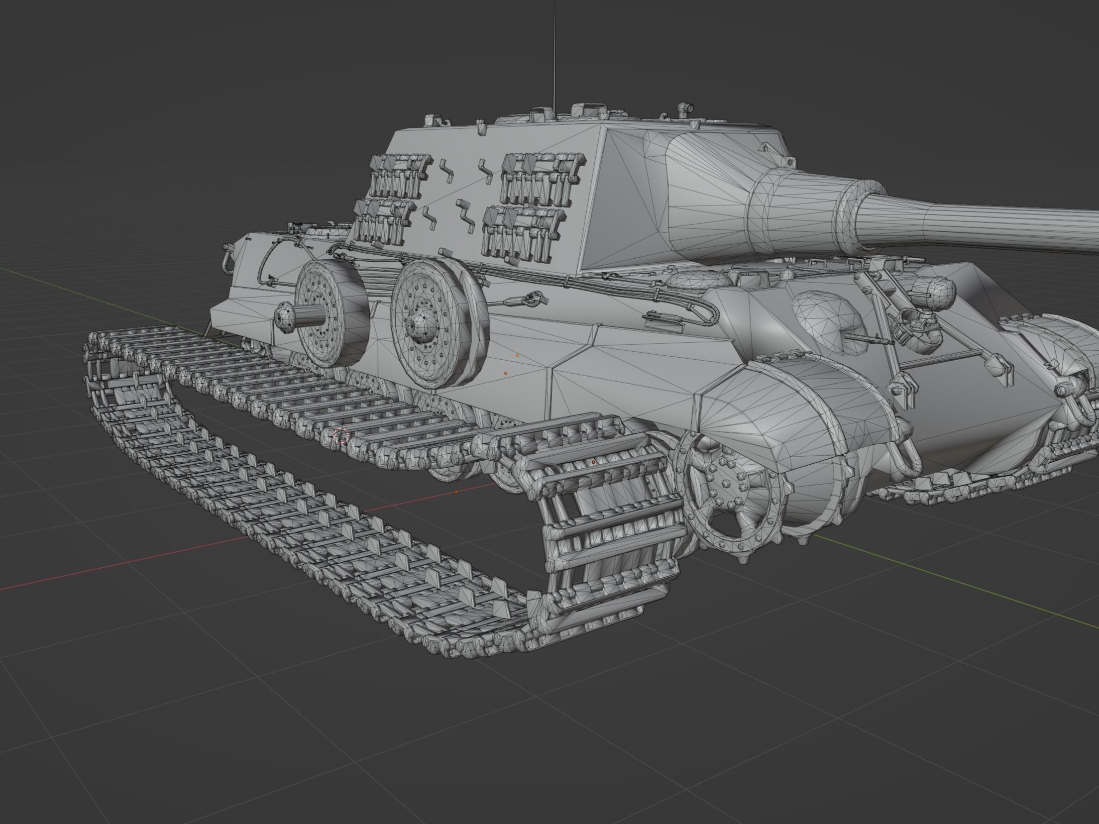Jagdtiger Low-poly 3D model_11