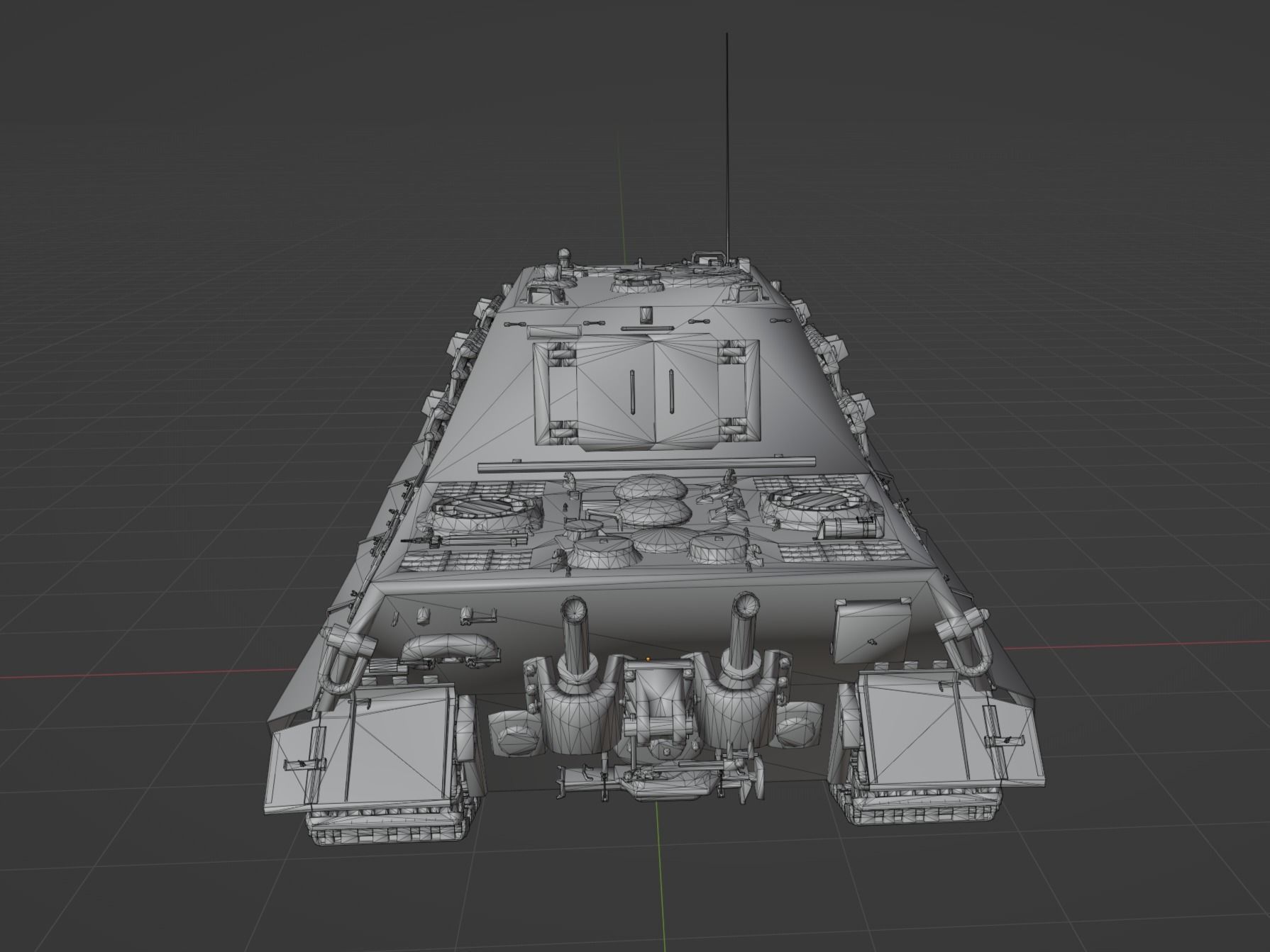 Jagdtiger Low-poly 3D model_3