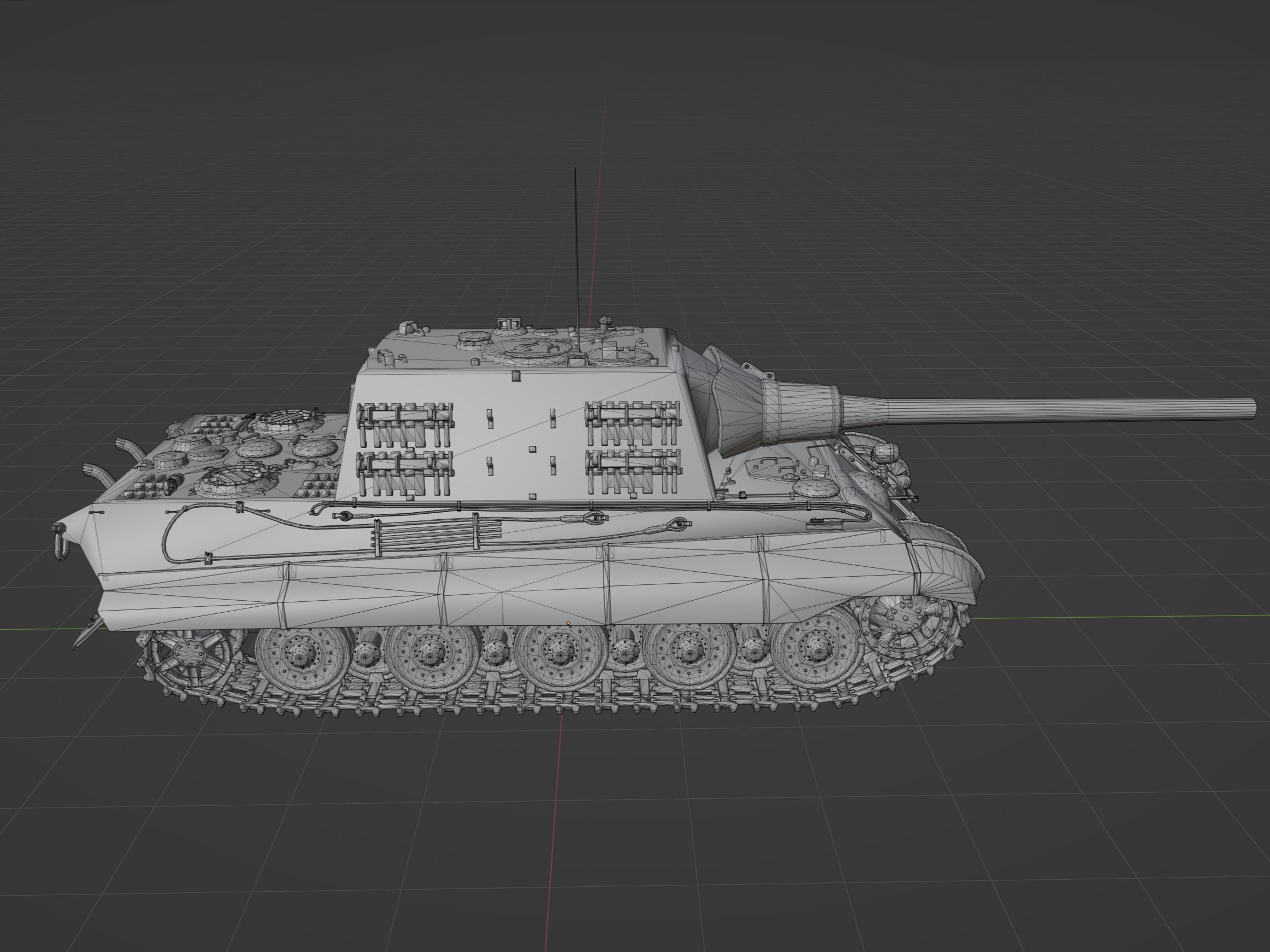 Jagdtiger Low-poly 3D model_5
