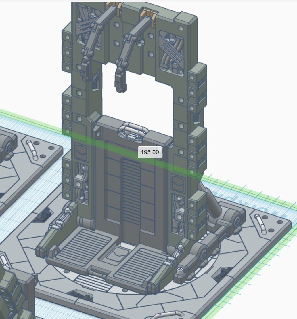 MHB08FMF-Full Mechanic Detail Mech Hangar Fixture Display 3D print model_14
