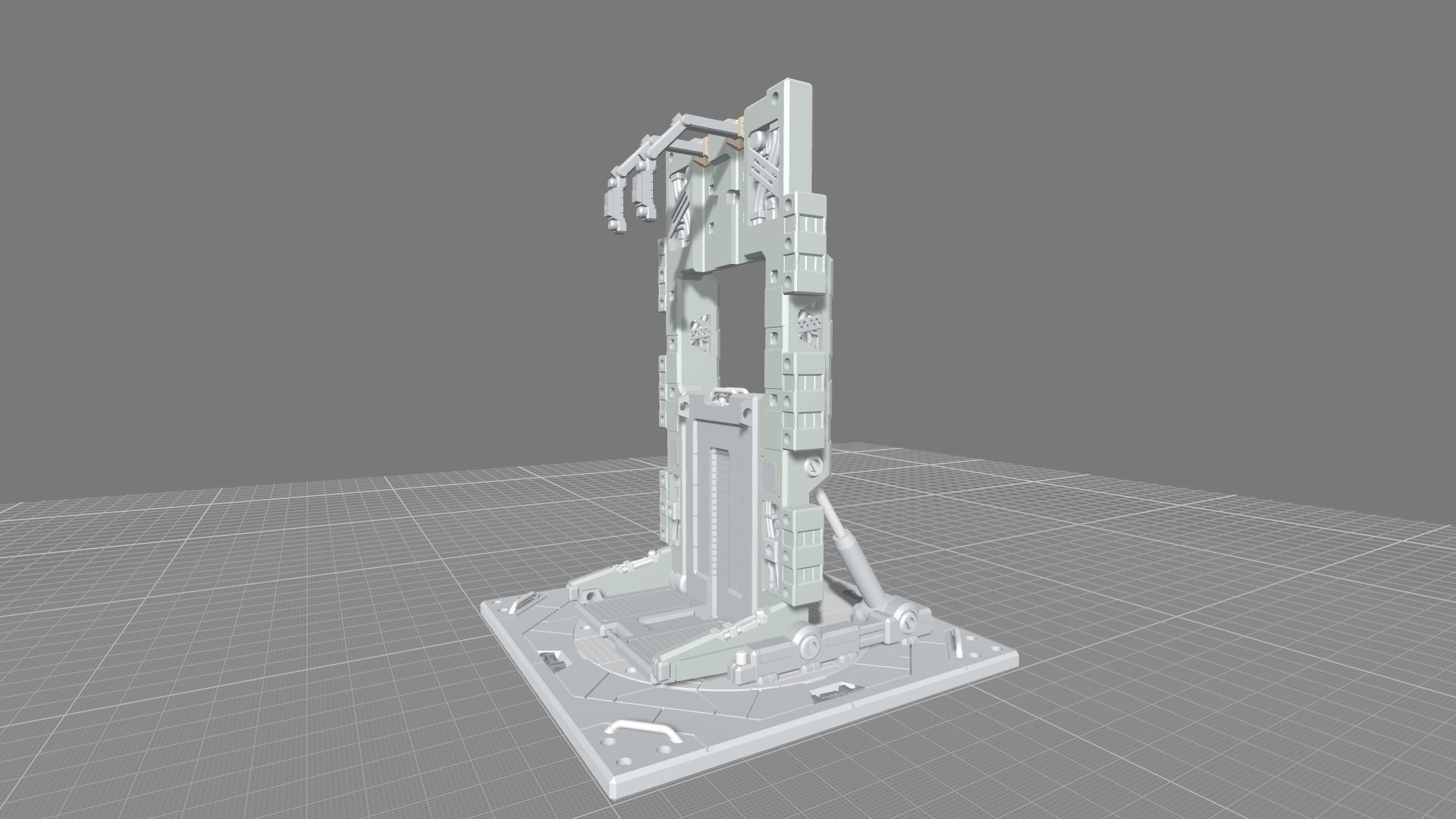 MHB08FMF-Full Mechanic Detail Mech Hangar Fixture Display 3D print model_3