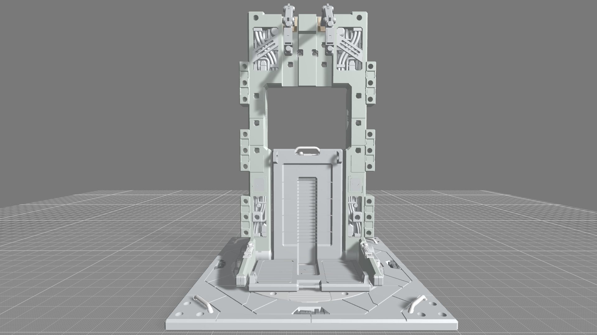 MHB08FMF-Full Mechanic Detail Mech Hangar Fixture Display 3D print model_4